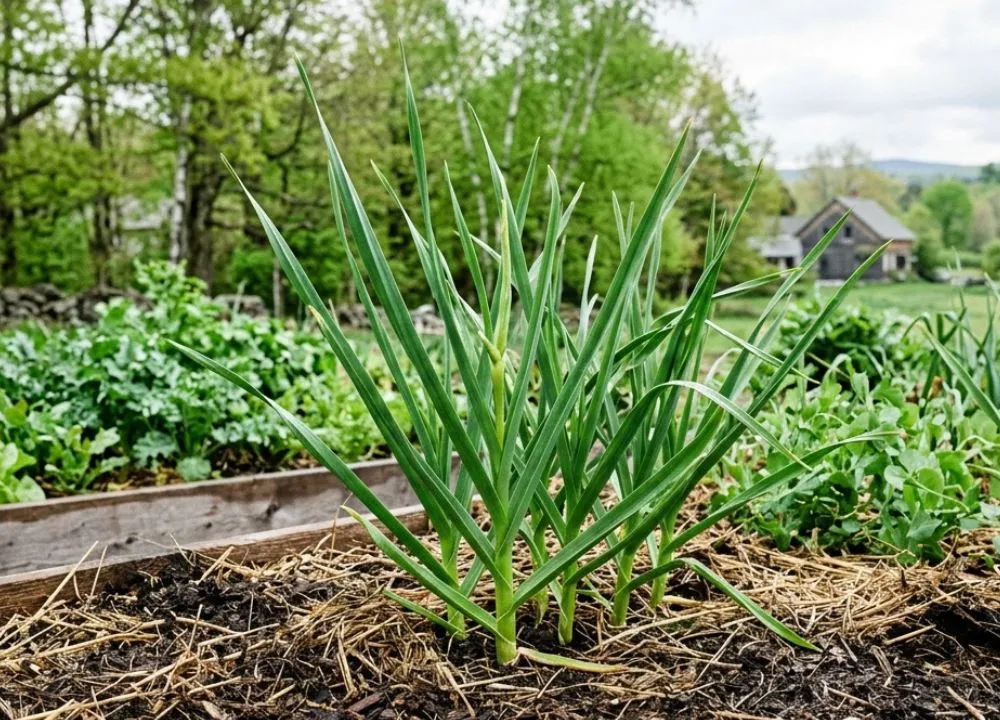 garlic plant in usda zone 5
