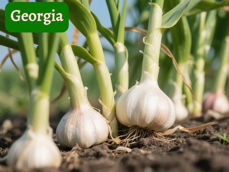 garlic plants, growing it in georgia