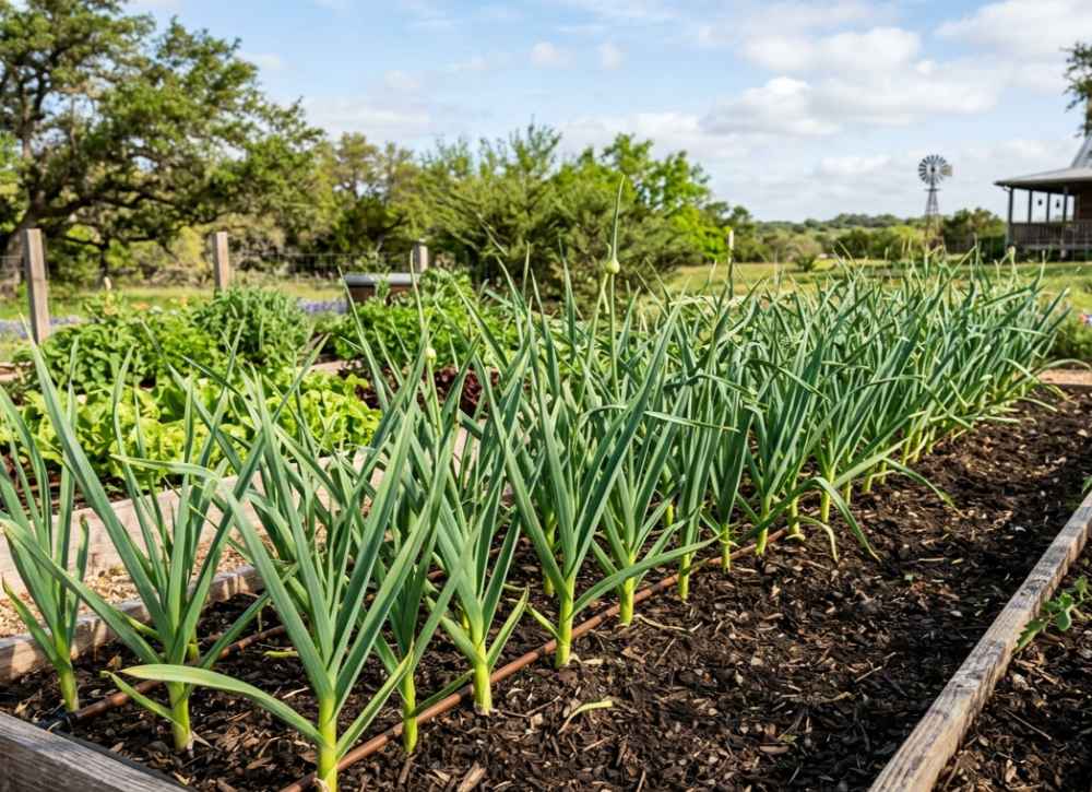 spring garlic in central texas