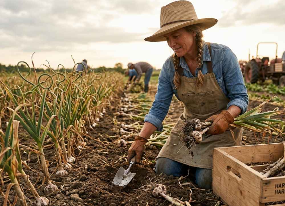 How To Harvest And Store Garlic_ (1) Harvest hardneck garlic