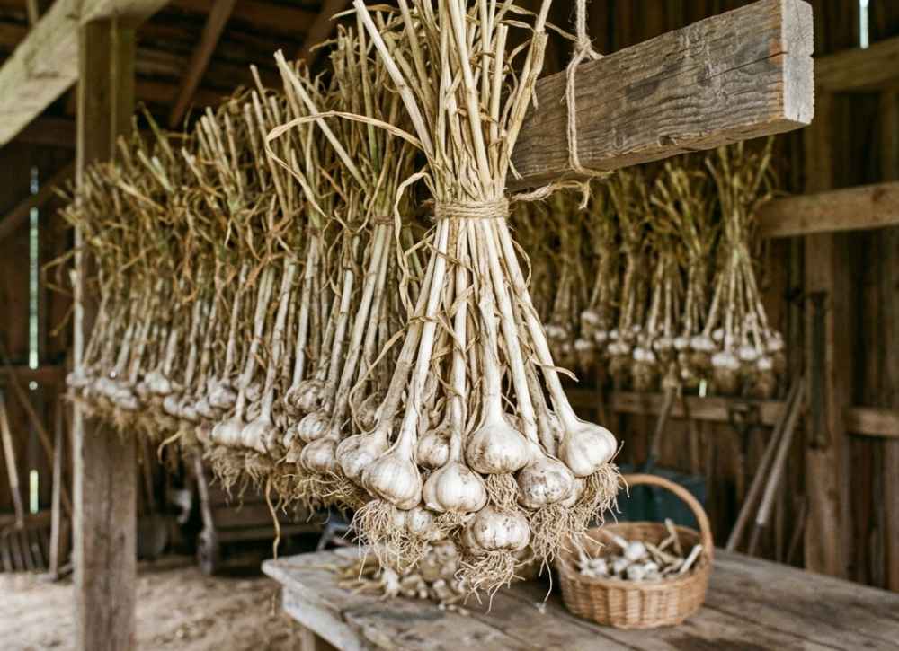 How To Harvest And Store Garlic_ (6) dry garlic after its harvest