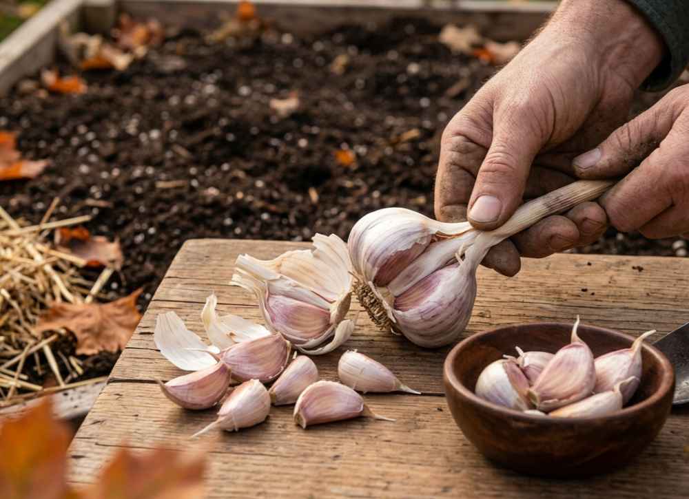 When And How To Plant Garlic In The Fall_ (1) preaparing garlic to plant in the fall