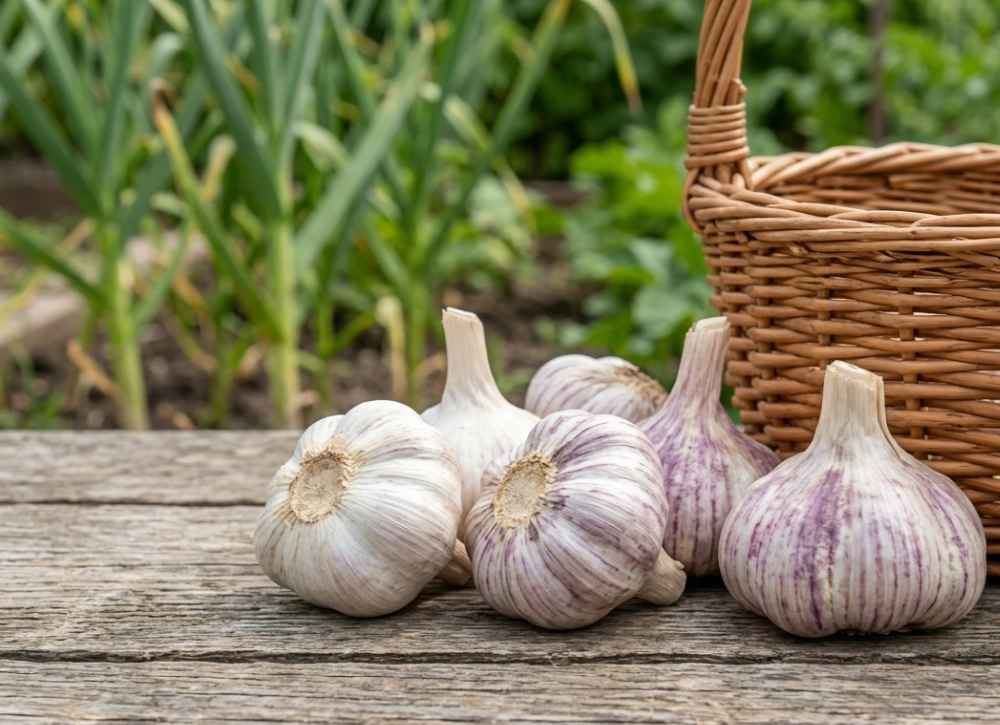 harvested garlic