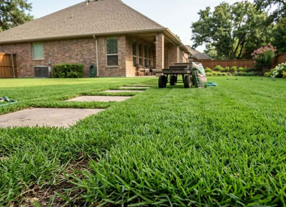 Bermuda Grass in Texas home lawn
