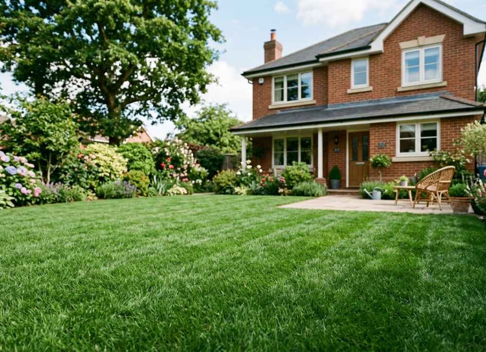 rye grass in lawn