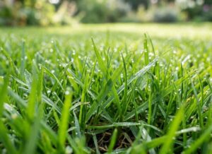 grass in lawn closeup image
