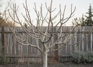 dormant fig tree during winter