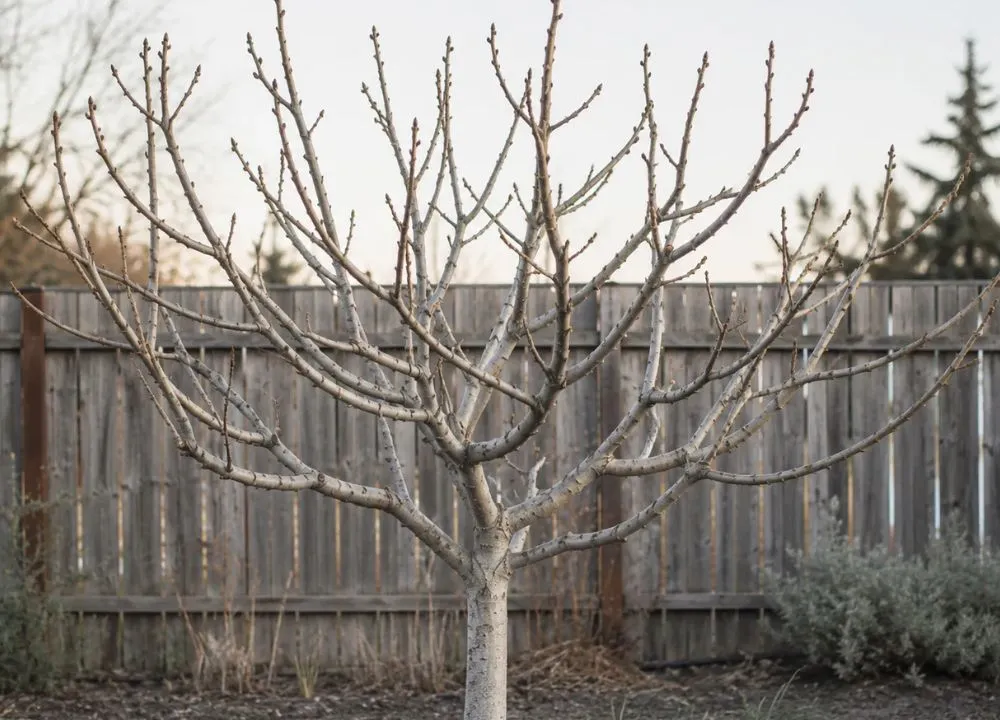 dormant fig tree during winter