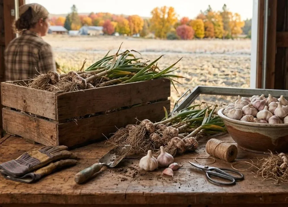 harvesting october planted garlic in october harvesting october planted garlic in october
